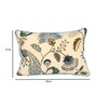 Blue and White Cotton Floral 18x12 inches Cushion Cover (1Pc)