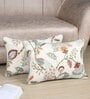 Multicolor Cotton Floral 18x12 inches Cushion Covers (Pack of 2)