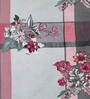 Grey And Pink Cotton Floral 200 GSM Double Bed Comforter