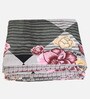 Grey Cotton Floral 200 GSM Double Bed Comforter