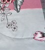 Grey And Pink Cotton Floral 200 GSM Double Bed Comforter