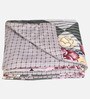 Grey Cotton Floral 200 GSM Double Bed Comforter