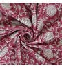 Maroon Cotton Floral 250 GSM Double Dohar