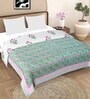 Green Cotton Floral 250 GSM Double Doha
