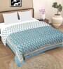 Blue Cotton Floral 250 GSM Double Dohar