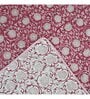 Maroon Cotton Floral 250 GSM Double Dohar