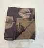 Brown Cotton Floral 300 GSM Double Bed Reversible Comforter