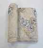 Beige Cotton Floral 300 GSM Double Bed Reversible Comforter