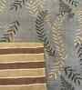 Grey Cotton Floral 300 GSM Double Bed Reversible Comforter