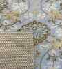 Blue and Brown Cotton Floral 300 GSM Double Bed Reversible Comforter