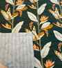 Green Cotton Floral 300 GSM Single Bed Reversible Comforter