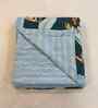Green Cotton Floral 300 GSM Single Bed Reversible Comforter