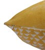 Yellow & Black Geometric Cotton 18 x 18 Inches Cushion Covers (Set of 2)