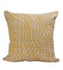 Yellow & Black Geometric Cotton 18 x 18 Inches Cushion Covers (Set of 2)