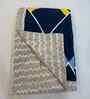 Blue Cotton Geometric 300 GSM Single Bed Reversible Comforter