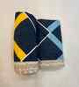 Blue Cotton Geometric 300 GSM Single Bed Reversible Comforter