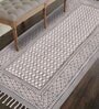 Grey Cotton Geometric 6 ft x 2 ft Inches Runner
