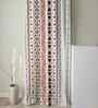 Multicolor Cotton Geometric 7ft Semisheer Eyelet Door Curtain (1 Pc)