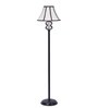 Multicolor Cotton Shade Floor Lamp with Black Base