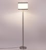 Multicolour Cotton Shade Club Floor Lamp With Steel Base