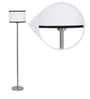 Multicolour Cotton Shade Club Floor Lamp With Steel Base