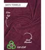 Maroon & Brown Cotton Solid 500 GSM Bath Towels (Set of 2)
