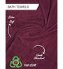 Maroon & Sea Green Cotton Solid 500 GSM Bath Towels (Set of 2)