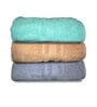 Multicolor Cotton Solid 500 GSM Bath Towels (Set of 3)