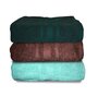 Multicolor Cotton Solid 500 GSM Bath Towels (Set of 3)