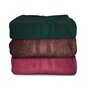 Multicolor Cotton Solid 500 GSM Bath Towels (Set of 3)