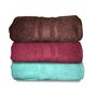 Multicolor Cotton Solid 500 GSM Bath Towels (Set of 3)