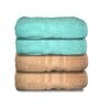 Multicolor Cotton Solid 500 GSM Bath Towels (Set of 4)