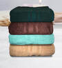 Multicolor Cotton Solid 500 GSM Bath Towels (Set of 4)