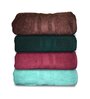 Multicolor Cotton Solid 500 GSM Bath Towels (Set of 4)