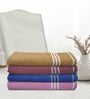 Multicolor Cotton Solid 500 GSM Bath Towels (4Pcs)