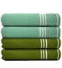 Multicolor Cotton Solid 500 GSM Bath Towels (4Pcs)