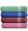 Multicolor Cotton Solid 500 GSM Bath Towels (4Pcs)