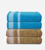 Multicolor Cotton Solid 500 GSM Bath Towels (4Pcs)