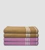 Multicolor Cotton Solid 500 GSM Bath Towels (4Pcs)