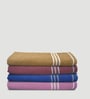 Multicolor Cotton Solid 500 GSM Bath Towels (4Pcs)