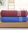 Multicolor Cotton Solid 500 GSM Bath Towels (Pack of 2)