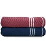 Multicolor Cotton Solid 500 GSM Bath Towels (Pack of 2)