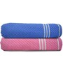 Multicolor Cotton Solid 500 GSM Bath Towels (Pack of 2)