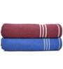 Multicolor Cotton Solid 500 GSM Bath Towels (Pack of 2)