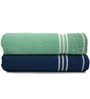 Multicolor Cotton Solid 500 GSM Bath Towels (Pack of 2)