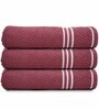 Multicolor Cotton Solid 500 GSM Bath Towels (Pack of 3)