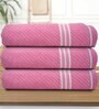 Multicolor Cotton Solid 500 GSM Bath Towels (Pack of 3)