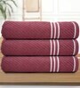Multicolor Cotton Solid 500 GSM Bath Towels (Pack of 3)