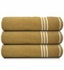 Multicolor Cotton Solid 500 GSM Bath Towels (Pack of 3)