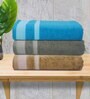 Multicolor Cotton Solid 500 GSM Bath Towels (Pack of 3)